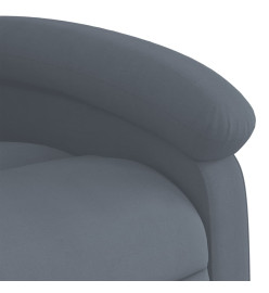 Fauteuil inclinable de massage électrique gris foncé velours