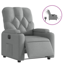 Fauteuil inclinable électrique Gris clair Tissu