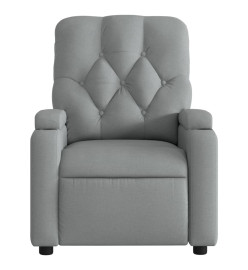 Fauteuil inclinable électrique Gris clair Tissu