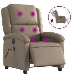 Fauteuil de massage inclinable électrique cappuccino similicuir