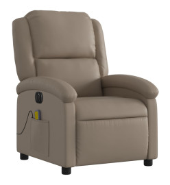 Fauteuil de massage inclinable électrique cappuccino similicuir