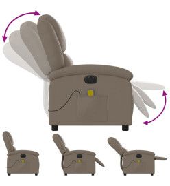 Fauteuil de massage inclinable électrique cappuccino similicuir