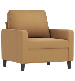 Fauteuil avec repose-pied Marron 60 cm Velours