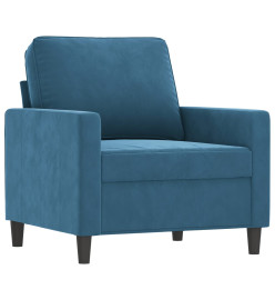 Fauteuil Bleu 60 cm Velours