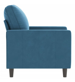 Fauteuil Bleu 60 cm Velours