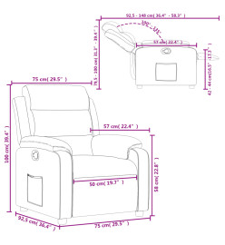 Fauteuil inclinable Crème Tissu