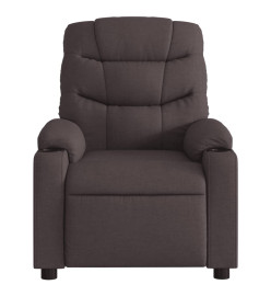 Fauteuil de massage inclinable électrique Marron foncé Tissu