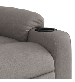 Fauteuil de massage inclinable électrique Taupe Tissu