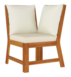 Ensemble de salle à manger de jardin coussins 7 pcs Bois acacia