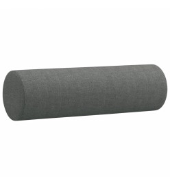 Canapé 3 places avec oreillers gris foncé 180 cm tissu