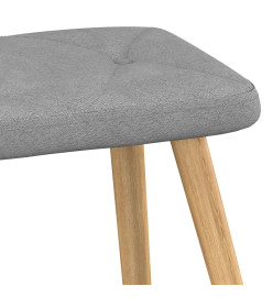 Chaise à bascule avec tabouret Gris clair Tissu