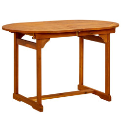 Table à dîner de jardin (120-170)x80x75 cm Bois d'acacia massif