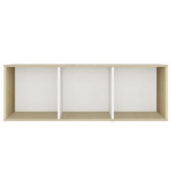 Meubles TV 2 pcs Blanc et chêne sonoma 107x35x37 cm Aggloméré