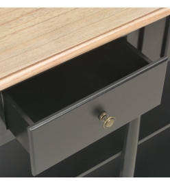 Table console Noir 120x30x76 cm MDF