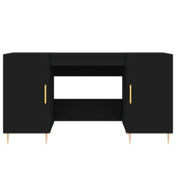 Bureau noir 140x50x75 cm bois d'ingénierie