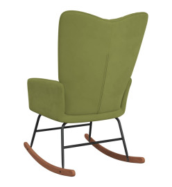 Chaise à bascule Vert clair Velours