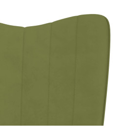 Chaise à bascule Vert clair Velours