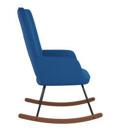 Chaise à bascule Bleu Velours