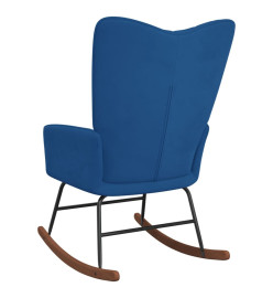 Chaise à bascule Bleu Velours