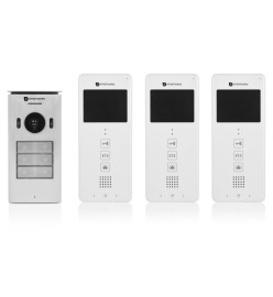 Smartwares Système d'interphone vidéo 3 appartements 20,5x8,6x2,1 cm