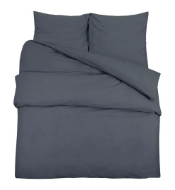 Ensemble de housse de couette Anthracite 260x240 cm Coton