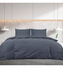 Ensemble de housse de couette Anthracite 260x240 cm Coton