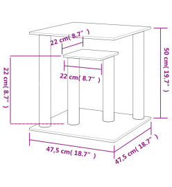 Arbres à chat avec plates-formes gris foncé 50 cm