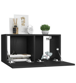 Ensemble de meubles TV 8 pcs Noir Aggloméré