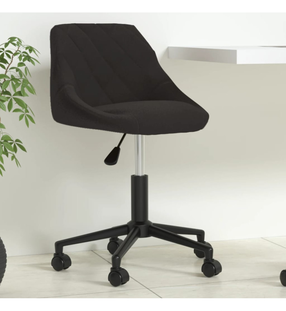 Chaise pivotante de bureau Noir Velours