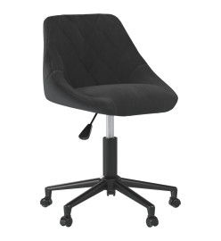 Chaise pivotante de bureau Noir Velours