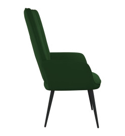 Chaise de relaxation Vert foncé Velours