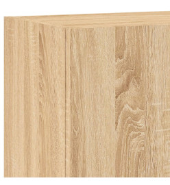 Unités murales TV 4 pcs chêne sonoma bois d'ingénierie