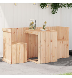 Set de balcon 2 places bois de pin massif