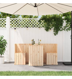 Set de balcon 2 places bois de pin massif