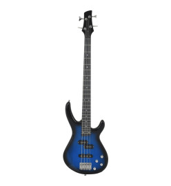 Guitare basse électrique de débutants sac bleu et noir 4/4 46"