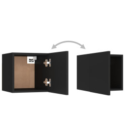 Ensemble de meubles TV 10 pcs Noir Aggloméré