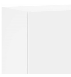 Unités murales TV 4 pcs blanc bois d'ingénierie