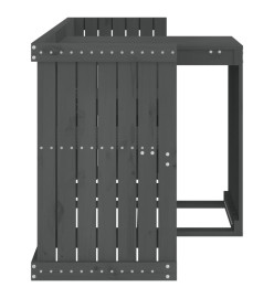 Set de balcon 2 places gris bois de pin massif