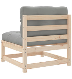 Canapés de jardin sans accoudoirs coussins 2pcs bois massif pin