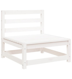 Canapés de jardin sans accoudoirs 3 pcs blanc bois pin massif