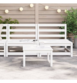 Canapés de jardin sans accoudoirs 2 pcs blanc bois pin massif