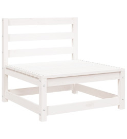 Canapés de jardin sans accoudoirs 2 pcs blanc bois pin massif