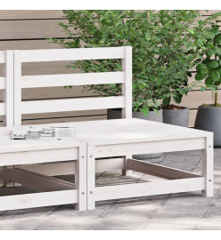 Canapé de jardin sans accoudoirs blanc bois de pin massif