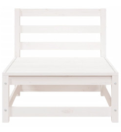 Canapé de jardin sans accoudoirs blanc bois de pin massif