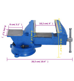 Étau d'établi bleu 125 mm fonte