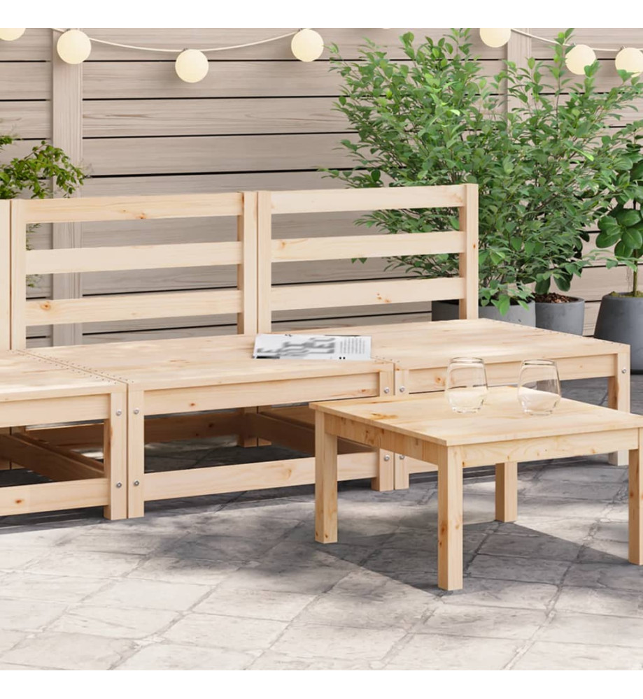 Canapés de jardin sans accoudoirs 2 pcs blanc bois pin massif Canapés de jardin sans accoudoirs 2 pcs blanc bois pin massif