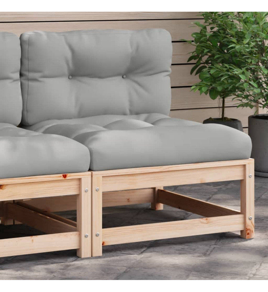 Canapé de jardin sans accoudoirs et coussins bois massif de pin Canapé de jardin sans accoudoirs et coussins bois massif de pin