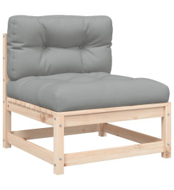 Canapé de jardin sans accoudoirs et coussins bois massif de pin