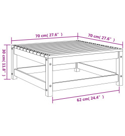 Repose-pied de jardin 70x70x30 cm massif de douglas