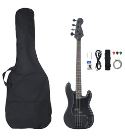 Guitare basse électrique pour débutants avec sac noir 4/4 46"